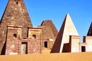 why are sudan pyramids visually distinctive